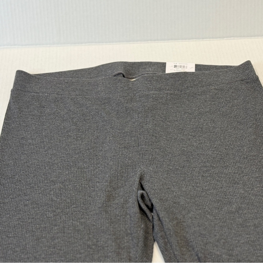 π Style & Co Ribbed Leggings Charcoal Heather Large Super Soft Mid-Rise Stretch - Picture 5 of 16